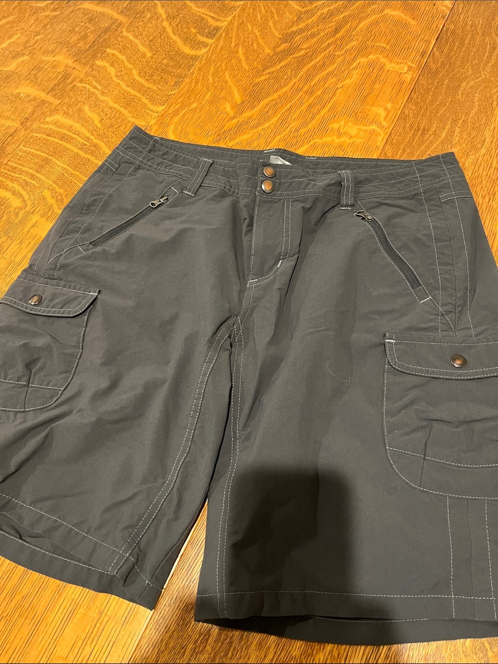 Kuhl Women's Gray Cargo Shorts with Zip Pockets